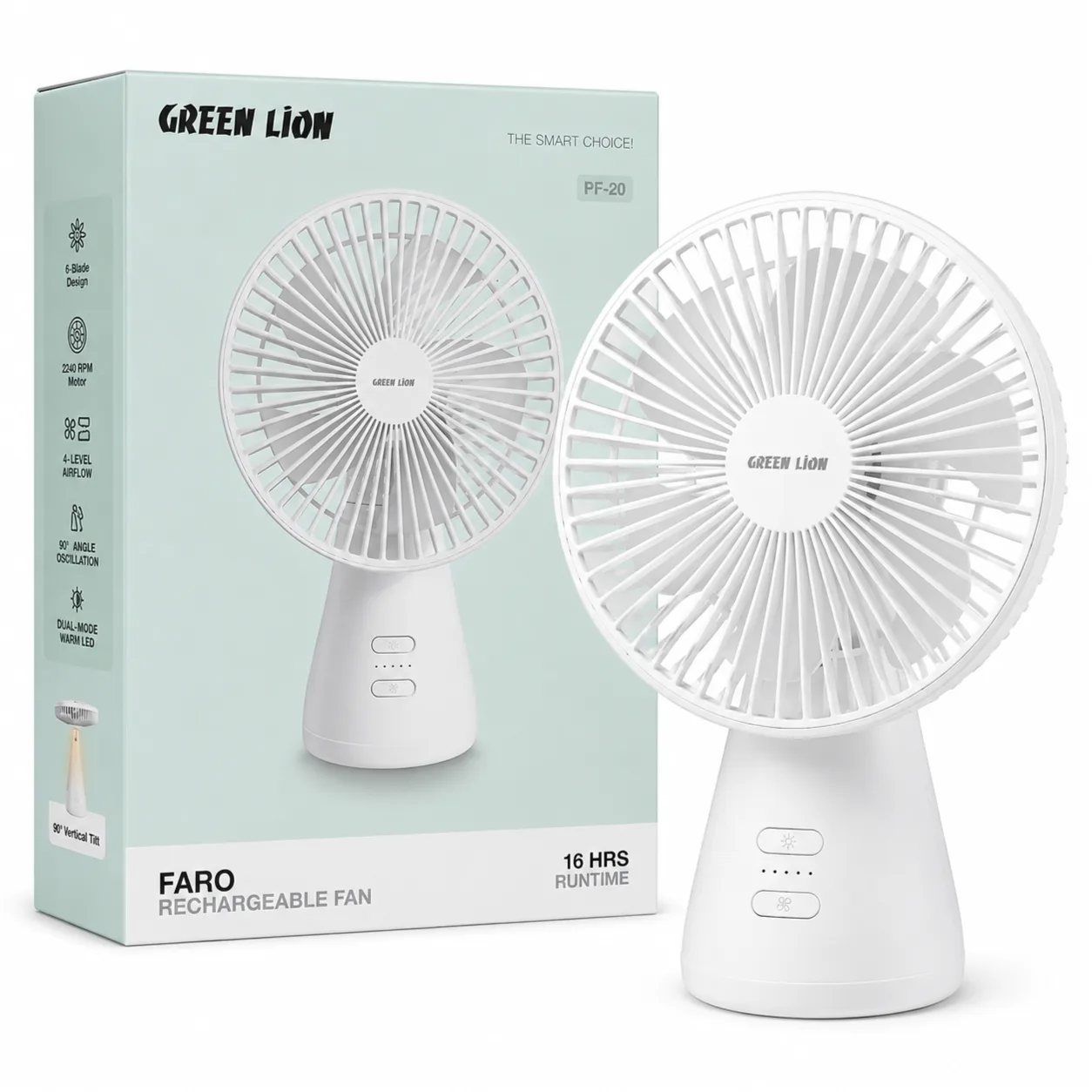 GREEN LION FARO RECHARGEABLE FAN