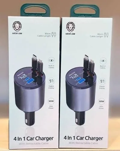 GREEN LION 4 IN 1 CAR CHARGER